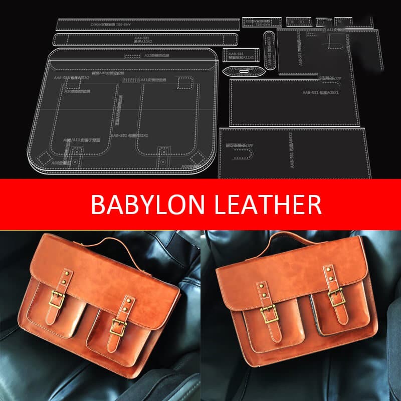 BABYLON™ Leather Briefcase DIY Pattern AAB - 581 - Babylon LeatherBabylon LeatherAAB - 581 - Kraft Board