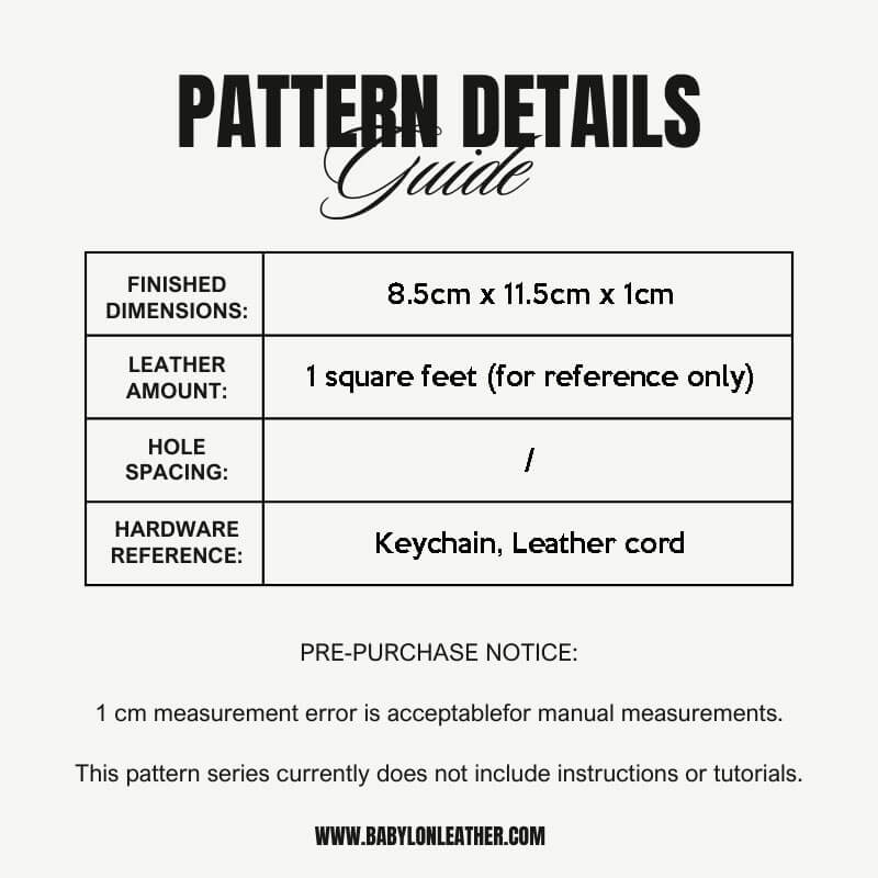 BABYLON™ Leather Car Key Fob Protector Pattern AAB - 289 - Babylon LeatherBabylon LeatherAAB - 289 - Kraft Board