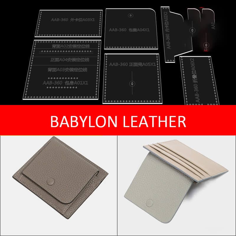 BABYLON™ Leather Card Holder Wallet Pattern AAB - 360 - Babylon LeatherBabylon LeatherAAB - 360 - Kraft Board