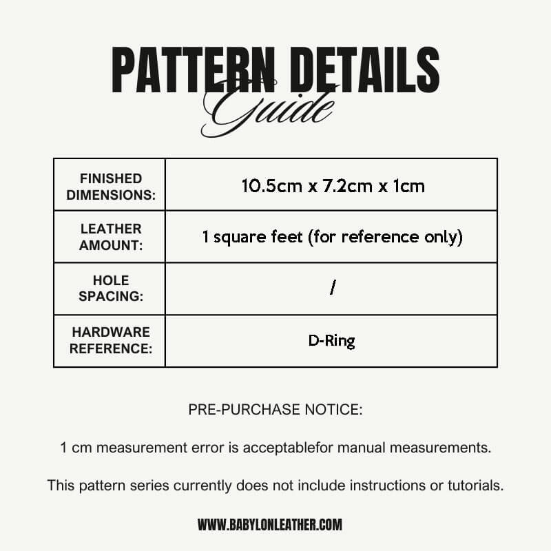 BABYLON™ Leather Cardholder Gift Making Pattern AAB - 263 - Babylon LeatherBabylon LeatherAAB - 263 - Kraft Board