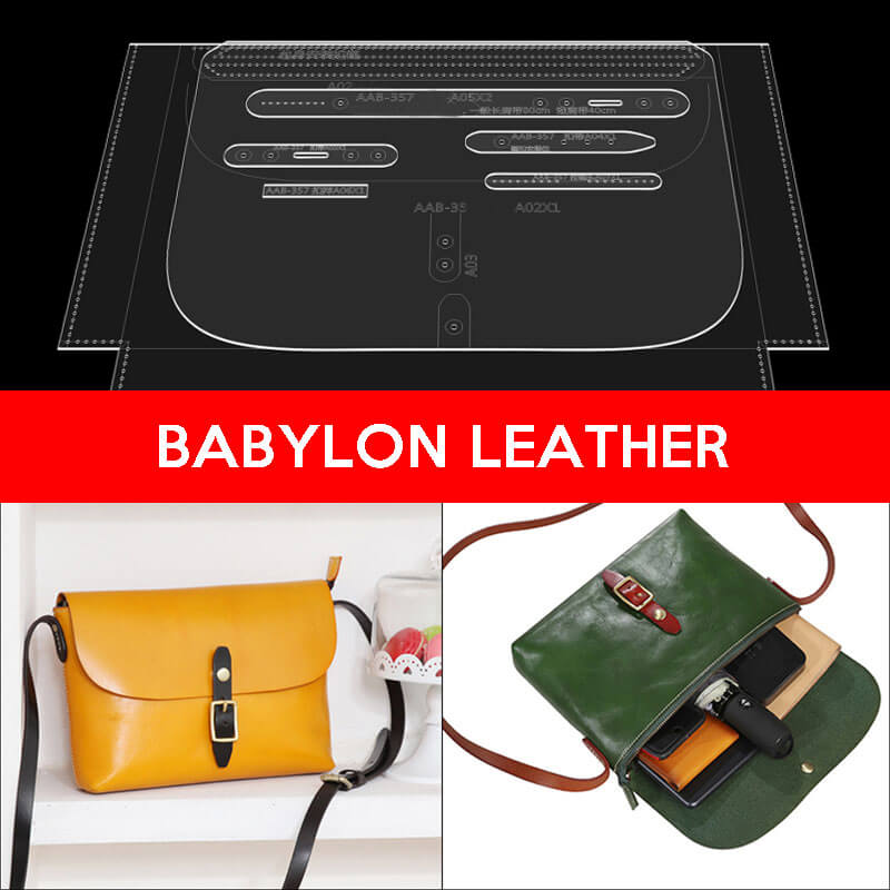 BABYLON™ Leather Crossbody Bag Gift Pattern AAB - 357 - Babylon LeatherBabylon LeatherAAB-357-Kraft Board