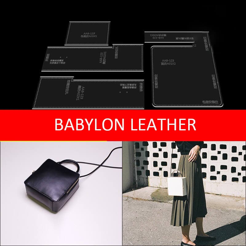 BABYLON™ Leather Cube Bag Handbag Pattern AAB - 123 - Babylon LeatherBabylon LeatherAAB - 123 - Kraft Board