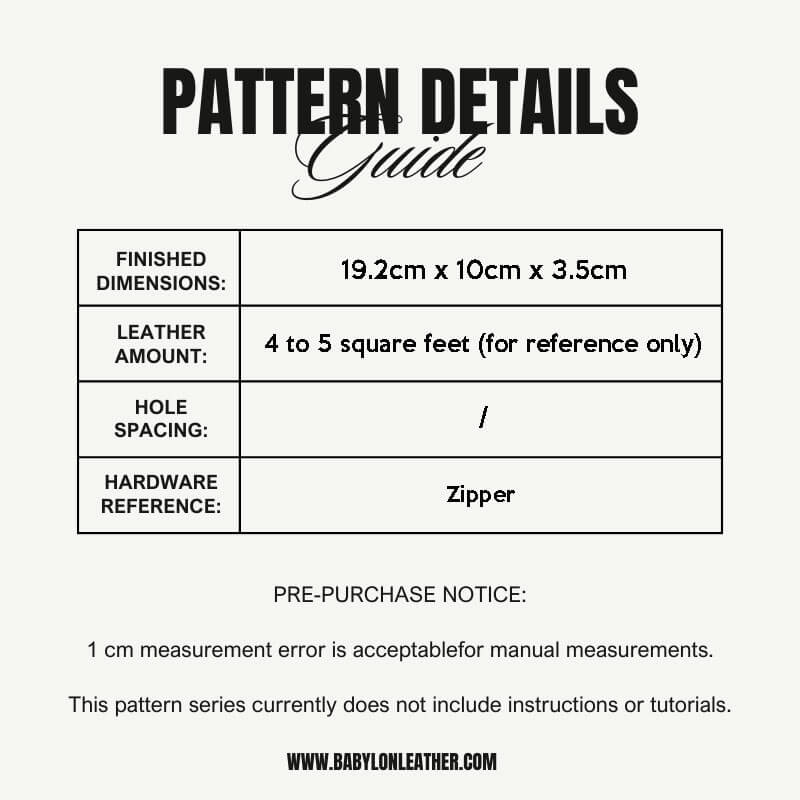 BABYLON™ Leather Long Wallet Gift Making Pattern AAB - 246 - Babylon LeatherBabylon LeatherAAB - 246 - Kraft Board