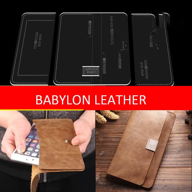 BABYLON™ Leather Long Wallet Pattern AAB - 618 - Babylon LeatherBabylon LeatherAAB - 618 - Kraft Board