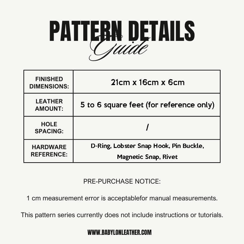 BABYLON™ Leather Shoulder Bag DIY Gift Crafting Pattern AAB - 469 - Babylon LeatherBabylon LeatherAAB-469-Kraft Board