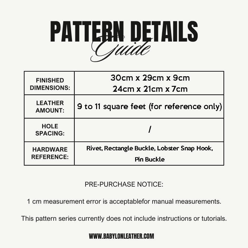 BABYLON™ Leather Shoulder Bag Handcraft Pattern AAB - 413 - Babylon LeatherBabylon LeatherAAB-413-Kraft Board