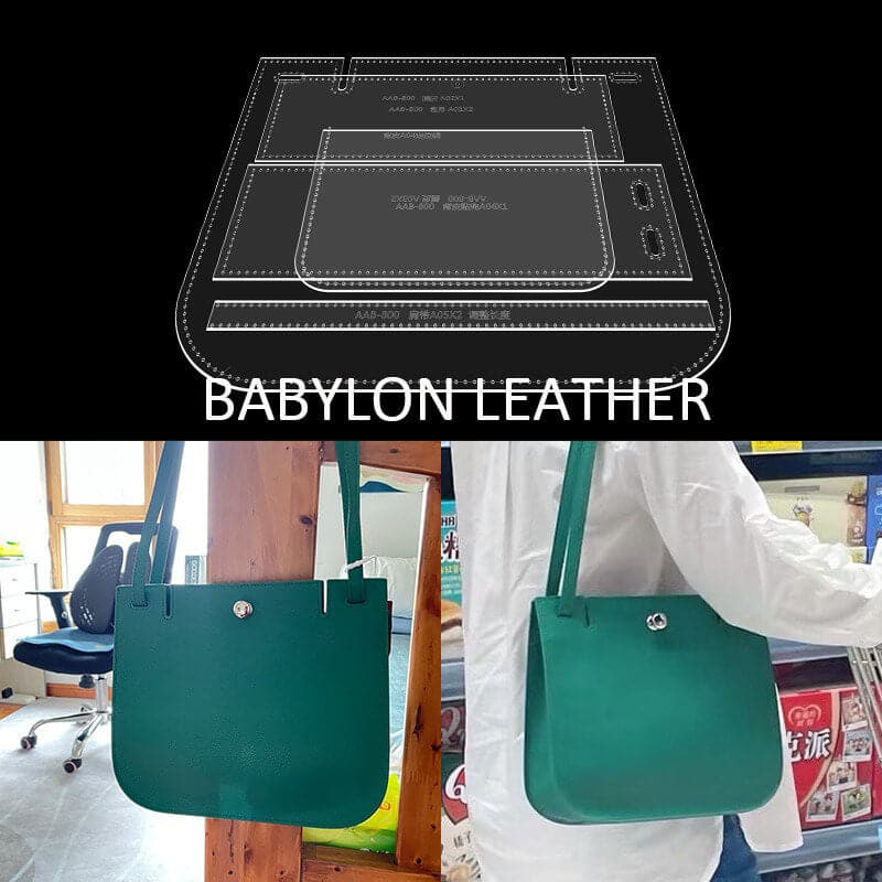 BABYLON™ Leather Shoulder Tote Bag Making Pattern AAB - 800 - Babylon LeatherBabylon LeatherAAB - 800 - Kraft Board