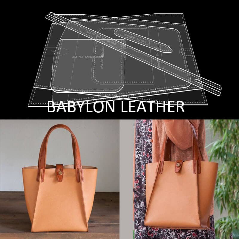 BABYLON™ Leather Shoulder Tote Bag Pattern AAB - 796 - Babylon LeatherBabylon LeatherAAB - 796 - Kraft Board