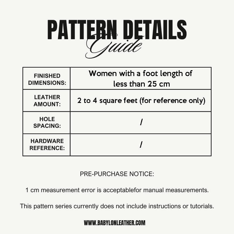 BABYLON™ Leather Slippers Making Pattern AAB - 254 - Babylon LeatherBabylon LeatherAAB - 254 - Kraft Board