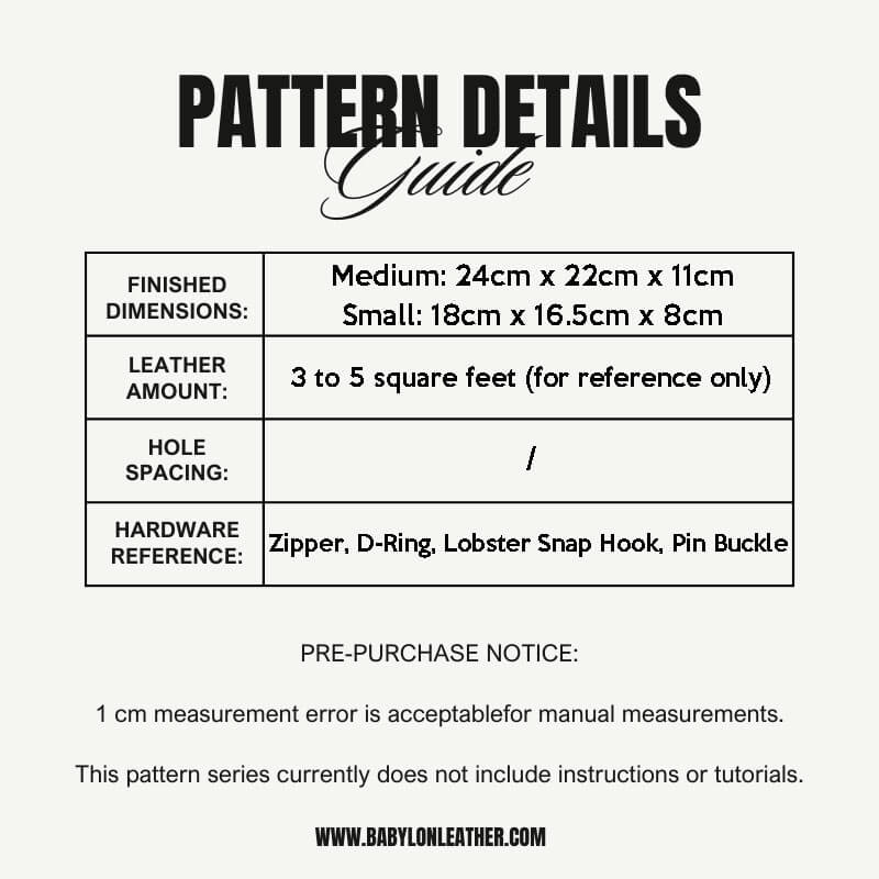 BABYLON™ Leather Tote Bag DIY Pattern AAB - 195 - Babylon LeatherBabylon LeatherAAB - 195 - Kraft Board - Medium