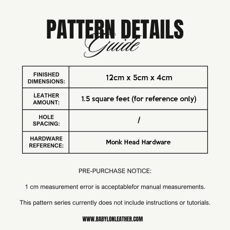 BABYLON™ Leathercraft Coin Purse Making Pattern AAB - 398 - Babylon LeatherBabylon LeatherAAB-398-Kraft Board