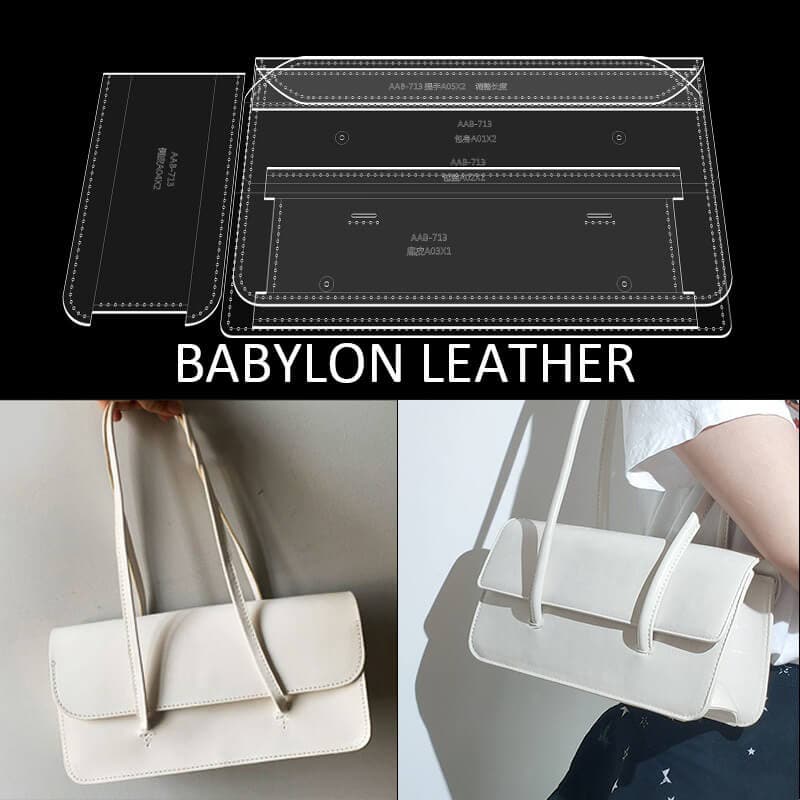 BABYLON™ Leathercraft Shoulder Bag Making Pattern AAB - 713 - Babylon LeatherBabylon LeatherAAB - 713 - Kraft Board