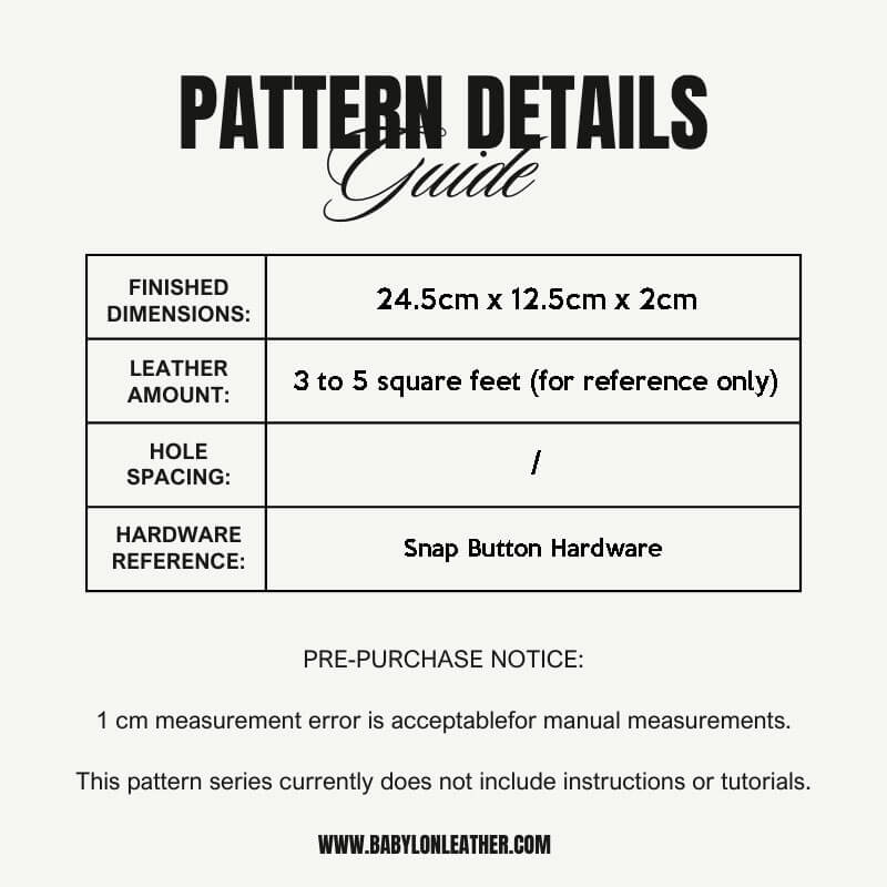 BABYLON™ Long Wallet & Clutch Making Pattern AAB - 450 - Babylon LeatherBabylon LeatherAAB-449-Kraft Board
