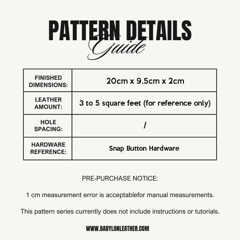 BABYLON™ Long Wallet Handmade Gift Making Pattern AAB - 245 - Babylon LeatherBabylon LeatherAAB - 245 - Kraft Board