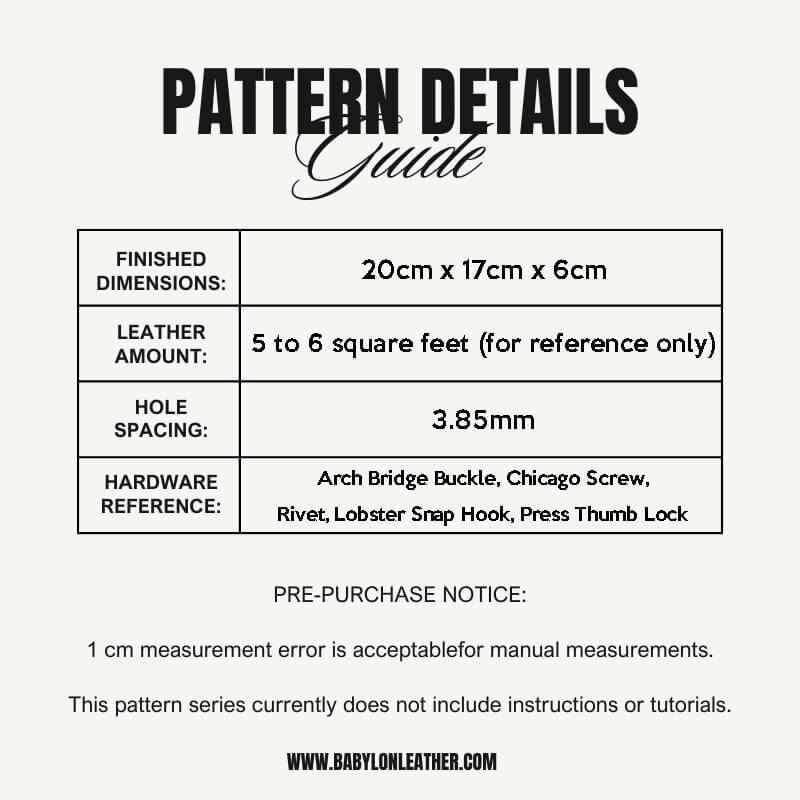 BABYLON™ Luxurious Shoulder Bag Pattern AAB - 638 - Babylon LeatherBabylon LeatherAAB - 638 - Kraft Board
