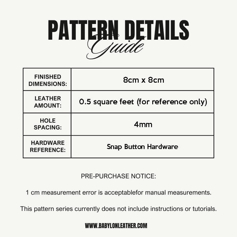 BABYLON™ Magnetic Closure Coin Purse Pattern AAB - 660 - Babylon LeatherBabylon LeatherAAB - 660 - Kraft Board
