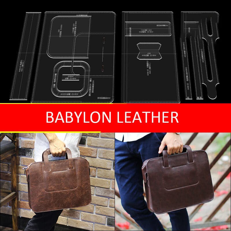 BABYLON™ Men's Briefcase Leather Pattern AAB - 52 - Babylon LeatherBabylon LeatherAAB - 52 - Kraft Board