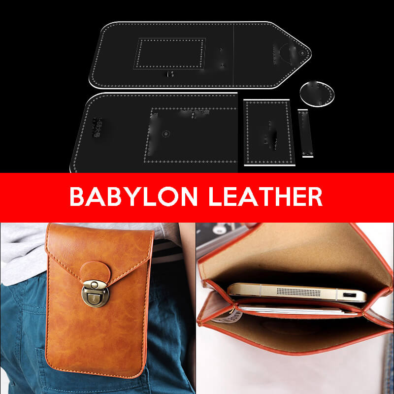 BABYLON™ Men's Fashion Waist Bag Leather Pattern AAB - 68 - Babylon LeatherBabylon LeatherAAB - 68 - Kraft Board - Large