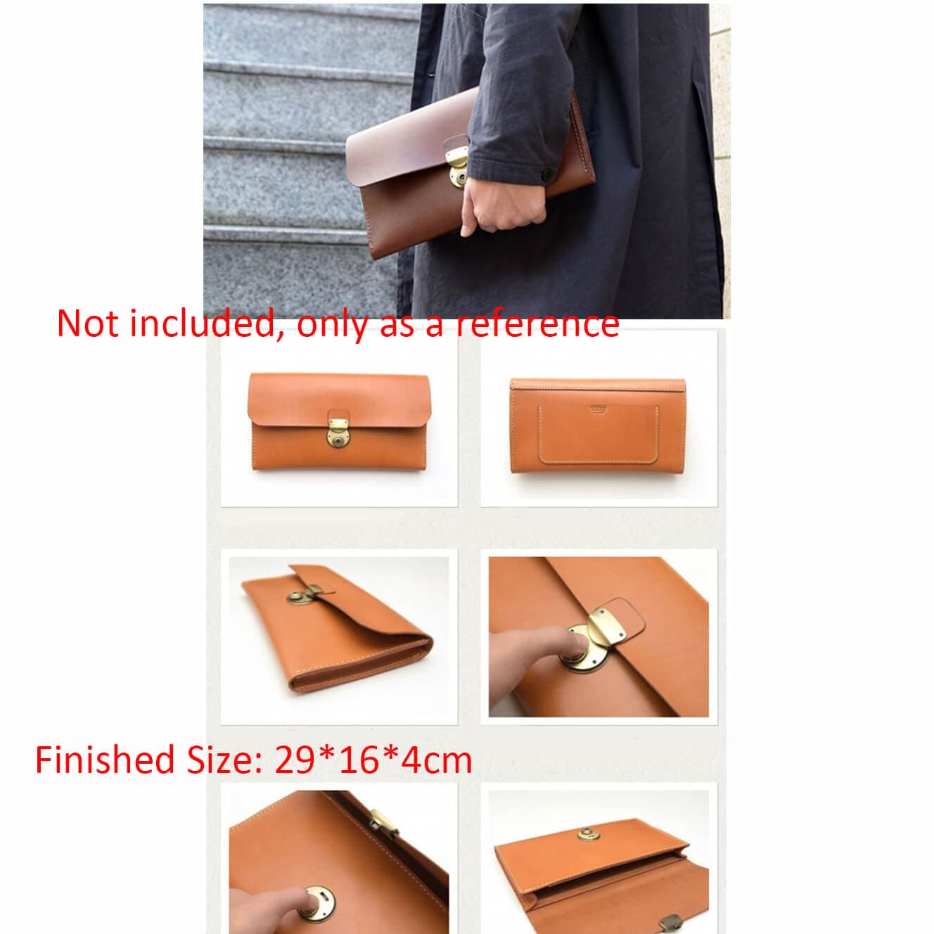 BABYLON™ Mens Leather Clutch Pattern AAB - 441 - Babylon LeatherBabylon LeatherAAB - 441 - Kraft Board