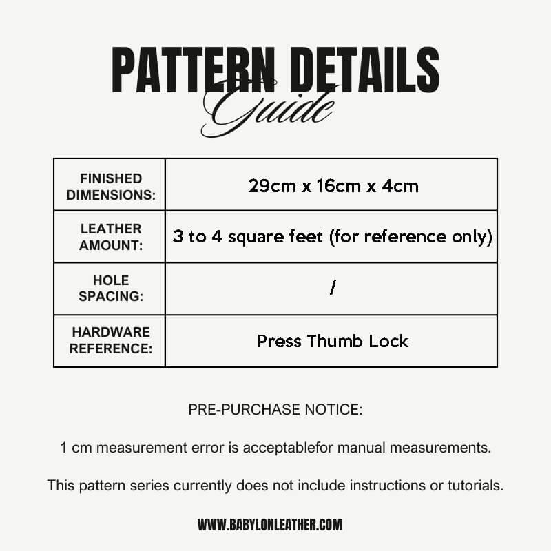 BABYLON™ Mens Leather Clutch Pattern AAB - 441 - Babylon LeatherBabylon LeatherAAB - 441 - Kraft Board