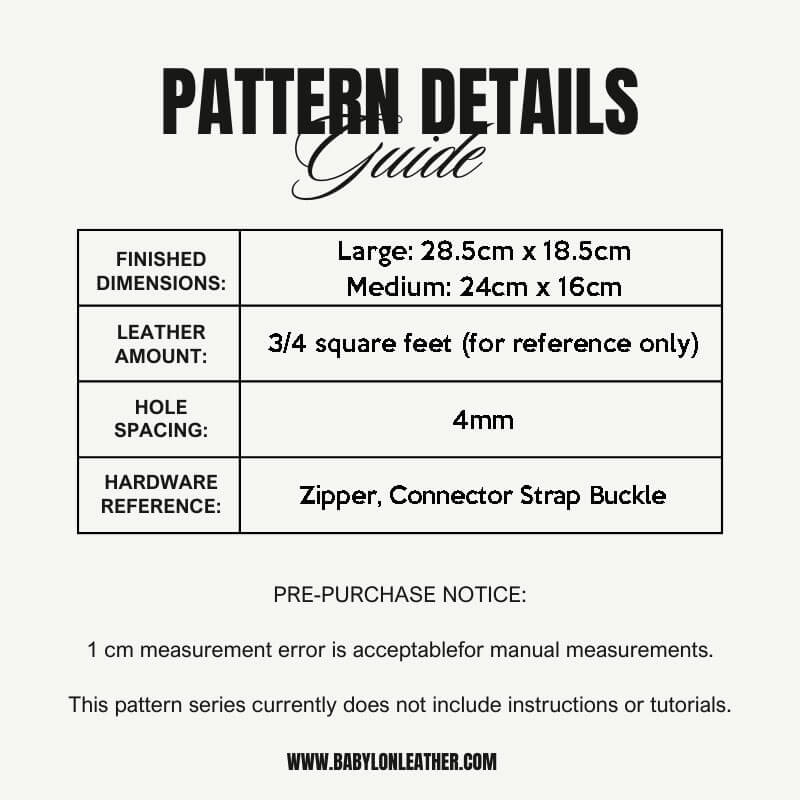BABYLON™ Men's Leather Clutch Pattern AAB - 524 - Babylon LeatherBabylon LeatherAAB - 524 - Kraft Board - Large - 28.5x18.5cm