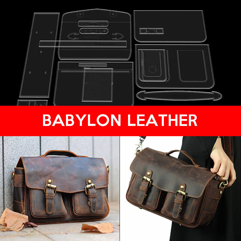 BABYLON™ Mens Messenger Bag Pattern AAB - 569 - Babylon LeatherBabylon LeatherAAB - 569 - Kraft Board