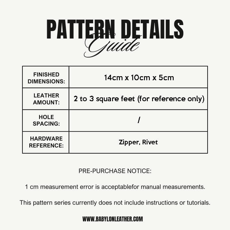 BABYLON™ Men's Waist Bag Leather Making Pattern AAB - 124 - Babylon LeatherBabylon LeatherAAB - 124 - Kraft Board