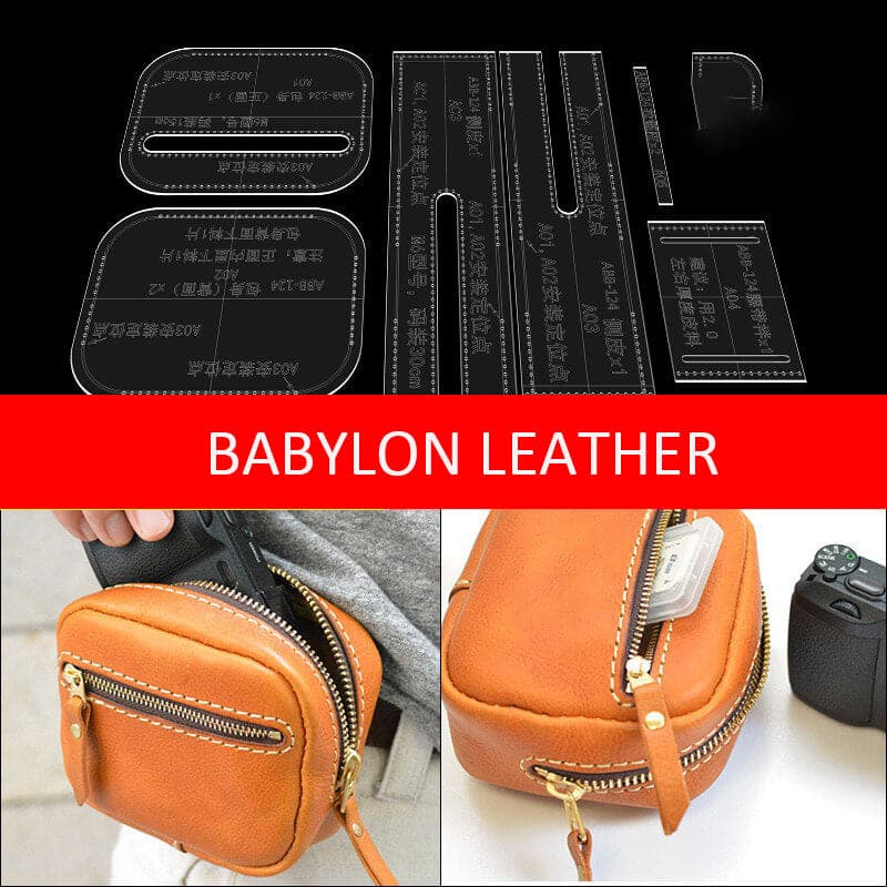 BABYLON™ Men's Waist Bag Leather Making Pattern AAB - 124 - Babylon LeatherBabylon LeatherAAB - 124 - Kraft Board