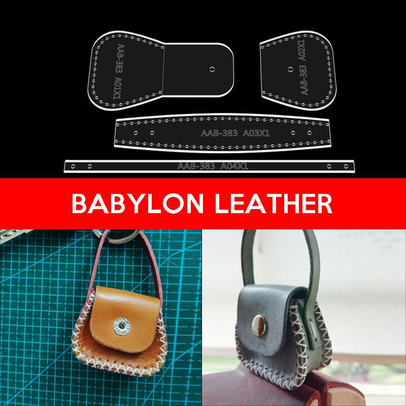 BABYLON™ Mini Bag Charm Coin Purse Pattern AAB - 383 - Babylon LeatherBabylon LeatherAAB-383-Kraft Board