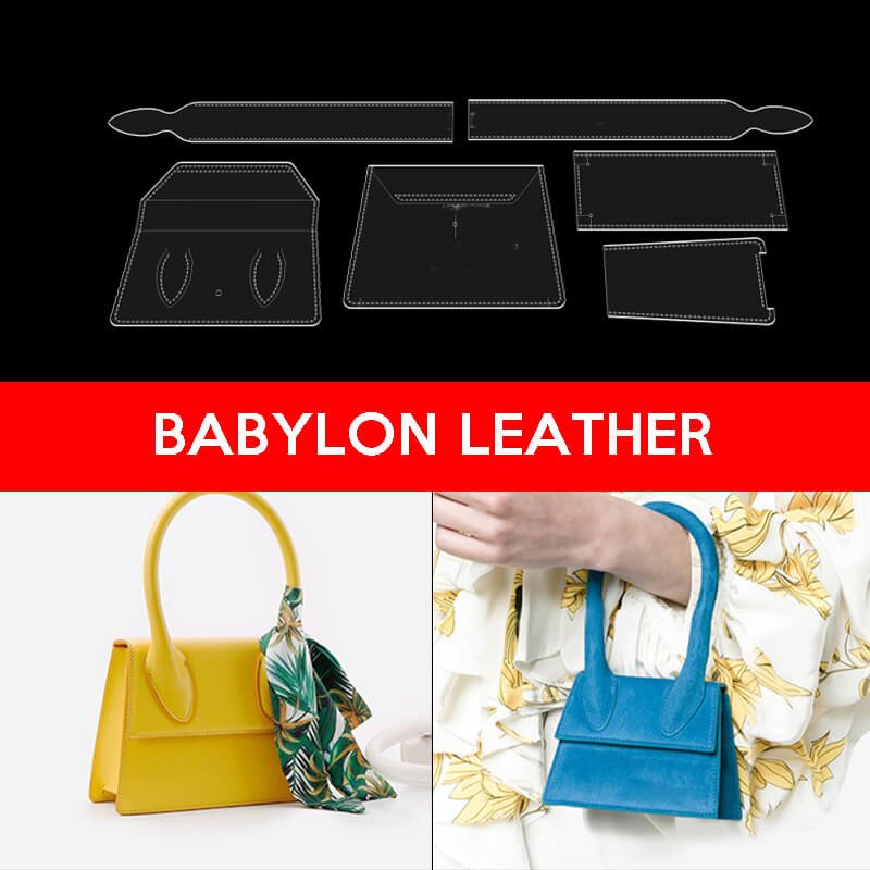 BABYLON™ Mini Tote Bag Leather Working Pattern AAB - 389 - Babylon LeatherBabylon LeatherAAB-389-Kraft Board-Small