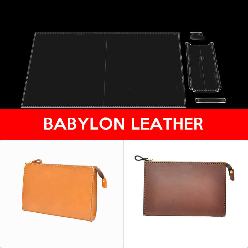 BABYLON™ Minimalist Clutch Leather Crafting Pattern AAB - 90 - Babylon LeatherBabylon LeatherAAB - 90 - Kraft Board - Medium