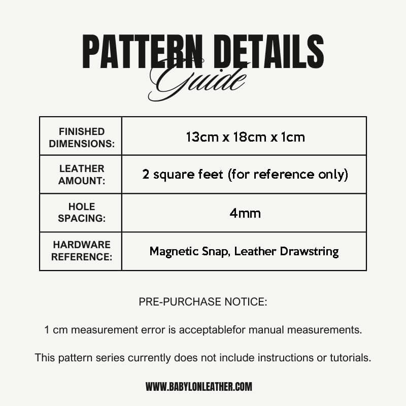 BABYLON™ Minimalist Phone Bag Pattern AAB - 807 - Babylon LeatherBabylon LeatherAAB - 807 - Kraft Board