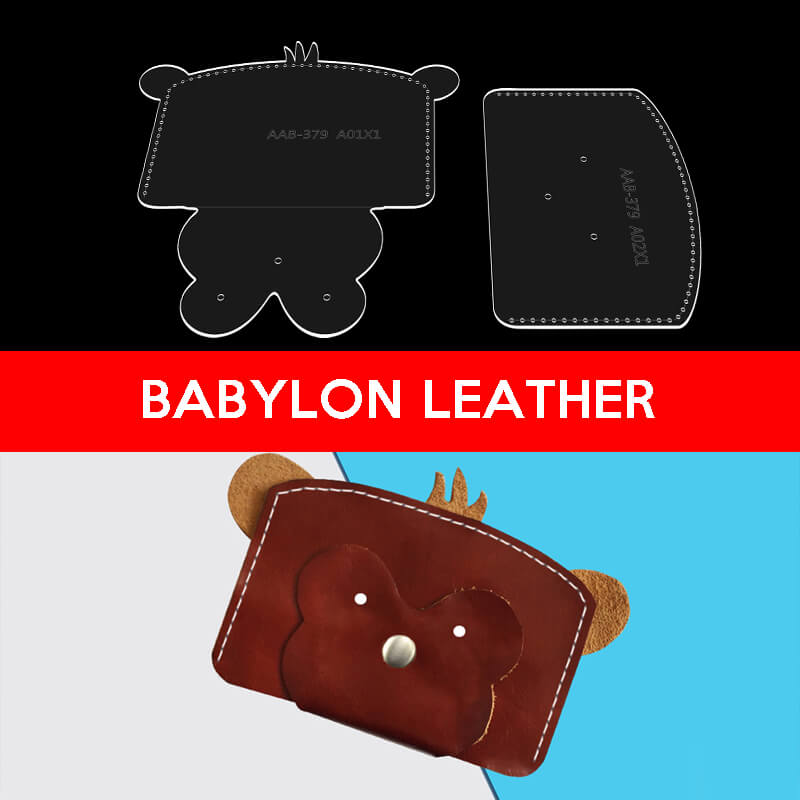 BABYLON™ Monkey Cartoon Coin Purse Leather Pattern AAB - 379 - Babylon LeatherBabylon LeatherAAB-379-Kraft Board