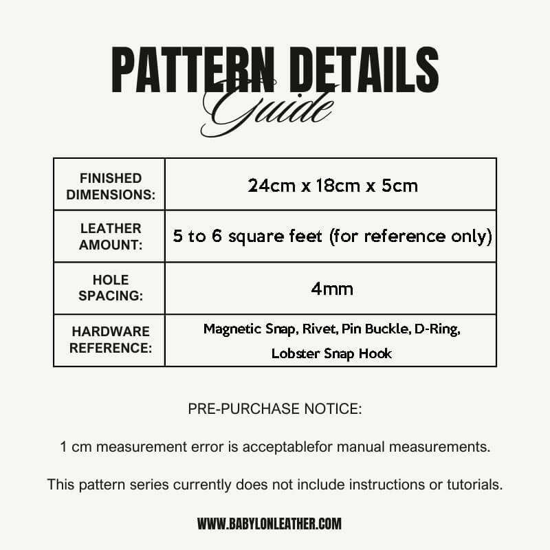 BABYLON™ Natural Leather Crossbody Bag Pattern AAB - 588 - Babylon LeatherBabylon LeatherAAB - 588 - Kraft Board