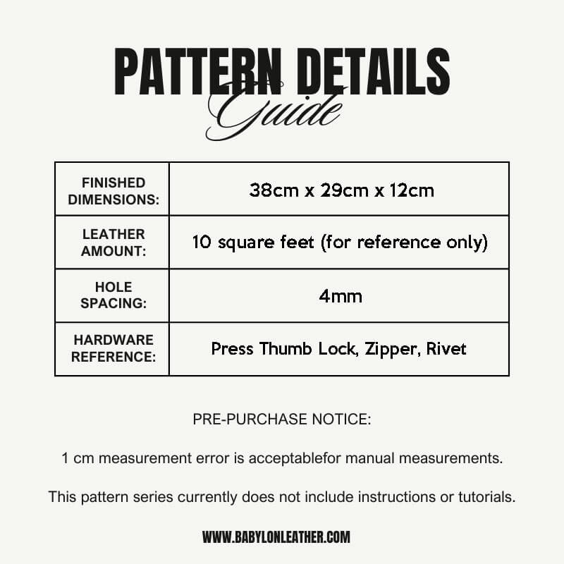 BABYLON™ Oversized Shoulder Tote Bag Pattern AAB - 691 - Babylon LeatherBabylon LeatherAAB - 687 - Kraft Board