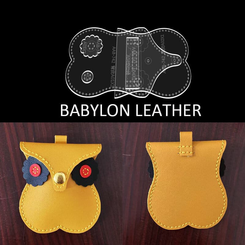 BABYLON™ Owl Coin Purse Making Pattern AAB - 742 - Babylon LeatherBabylon LeatherAAB - 742 - Kraft Board