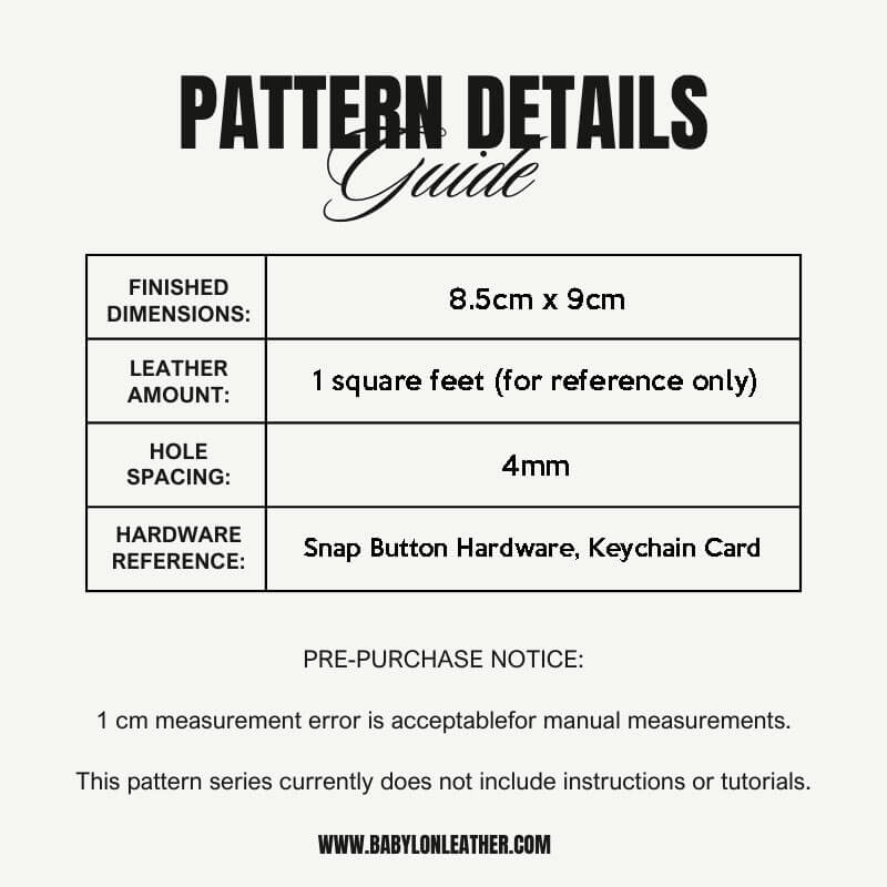 BABYLON™ Owl Coin Purse Making Pattern AAB - 742 - Babylon LeatherBabylon LeatherAAB - 742 - Kraft Board