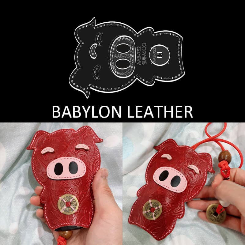 BABYLON™ Pig Car Key Pouch Leather Pattern AAB - 752 - Babylon LeatherBabylon LeatherAAB - 752 - Kraft Board