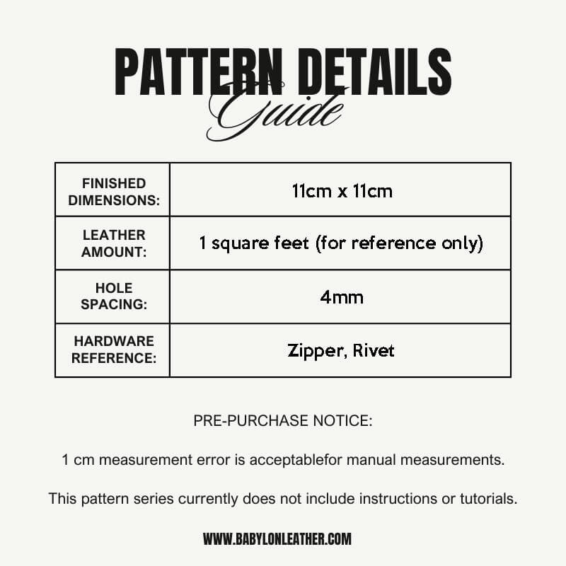 BABYLON™ Round Coin Purse DIY Pattern AAB - 571 - Babylon LeatherBabylon LeatherAAB - 571 - Kraft Board