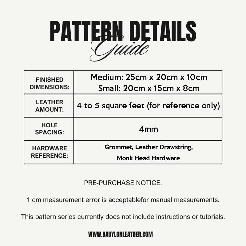 BABYLON™ Shoulder Bucket Bag Leather Pattern XBX - 10 - Babylon LeatherBabylon LeatherXBX - 10 - Kraft Board - Medium - 25x20x10cm