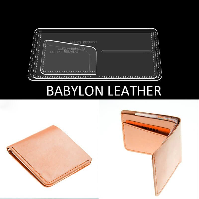 BABYLON™ Simple Bi - Fold Wallet Pattern AAB - 773 - Babylon LeatherBabylon LeatherAAB - 773 - Kraft Board