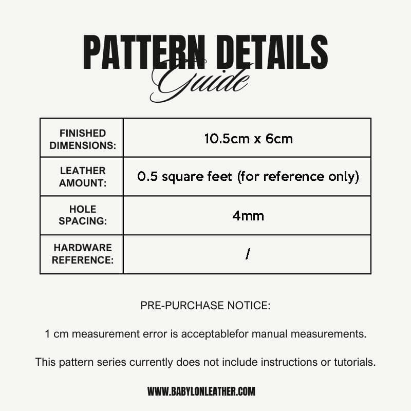 BABYLON™ Simple Card Holder Leather Craft Pattern AAB - 523 - Babylon LeatherBabylon LeatherAAB - 523 - Kraft Board