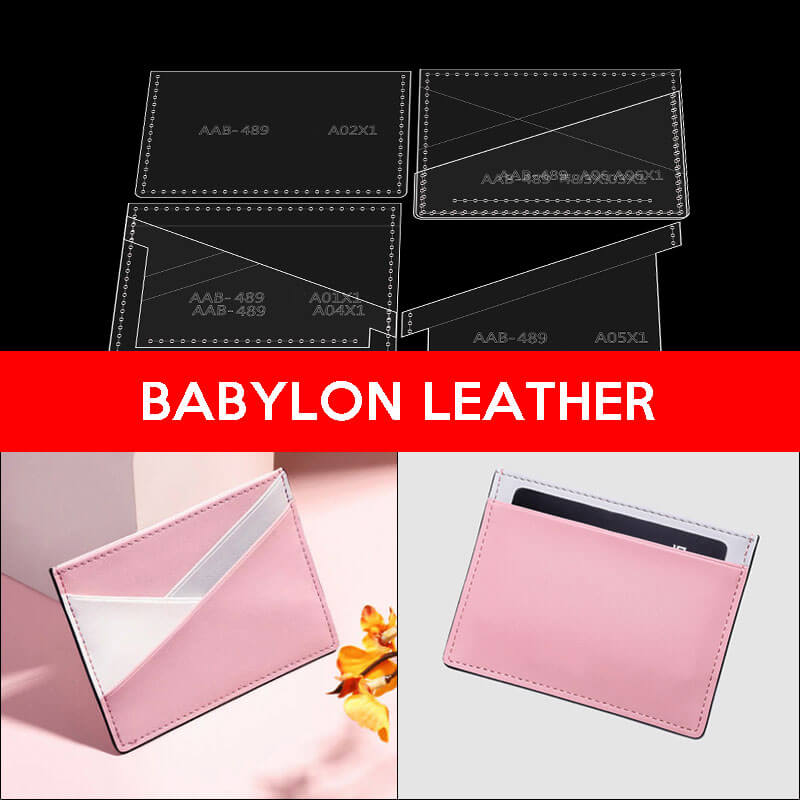 BABYLON™ Simple Card Holder Leather Making Pattern AAB - 489 - Babylon LeatherBabylon LeatherAAB-489-Kraft Board