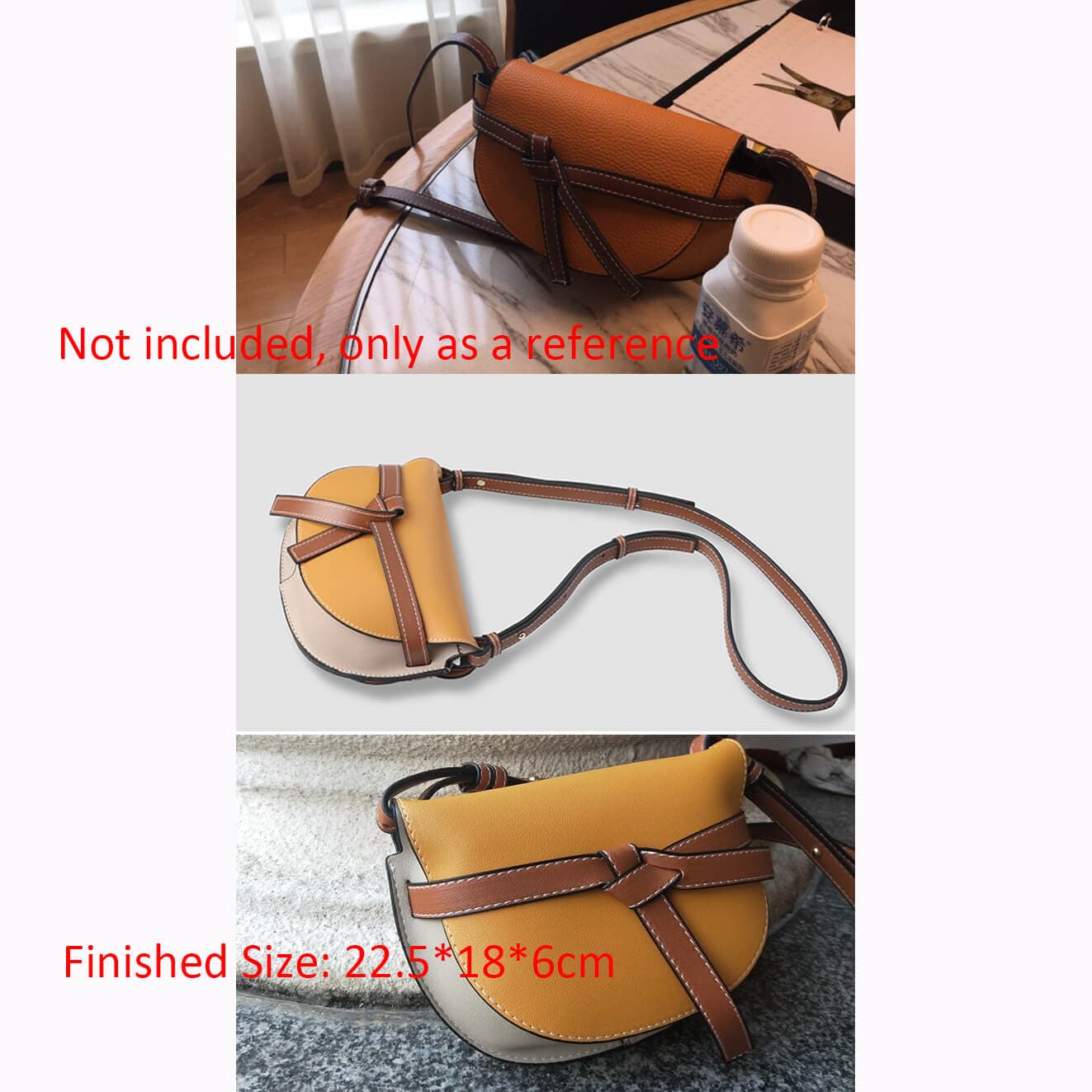 BABYLON™ Simple Saddle Bag Leather Craft Pattern AAB - 519 - Babylon LeatherBabylon LeatherAAB - 519 - Kraft Board