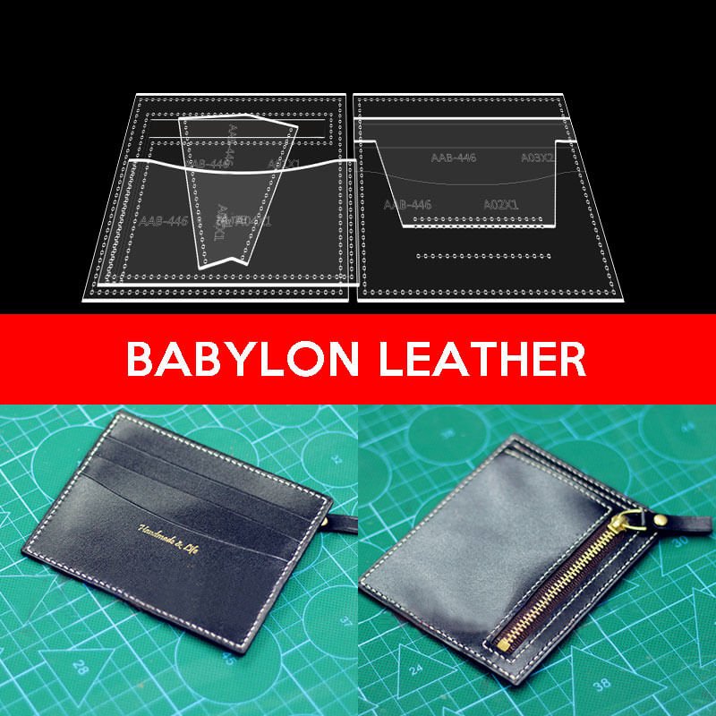 BABYLON™ Simple Zipper Card Holder Leather Pattern AAB - 446 - Babylon LeatherBabylon LeatherAAB - 446 - Kraft Board
