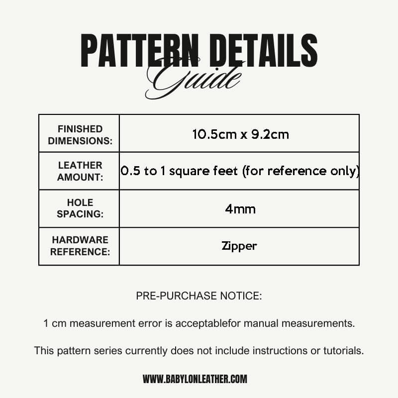 BABYLON™ Simple Zipper Card Holder Leather Pattern AAB - 446 - Babylon LeatherBabylon LeatherAAB - 446 - Kraft Board