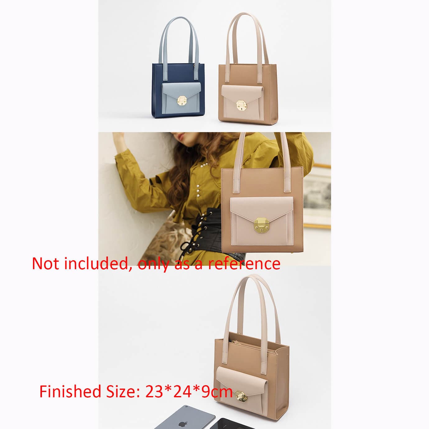 BABYLON™ Single Shoulder Tote Bag Pattern AAB - 492 - Babylon LeatherBabylon LeatherAAB - 492 - Kraft Board