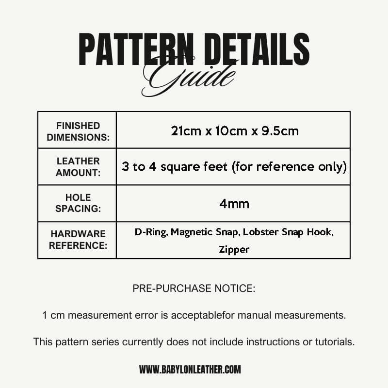 BABYLON™ Small Crossbody Bag Leather Pattern AAB - 847 - Babylon LeatherBabylon LeatherAAB - 847 - Kraft Board