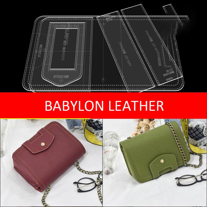 BABYLON™ Small Square Crossbody Bag Leather Craft Pattern AAB - 187 - Babylon LeatherBabylon LeatherAAB - 187 - Kraft Board