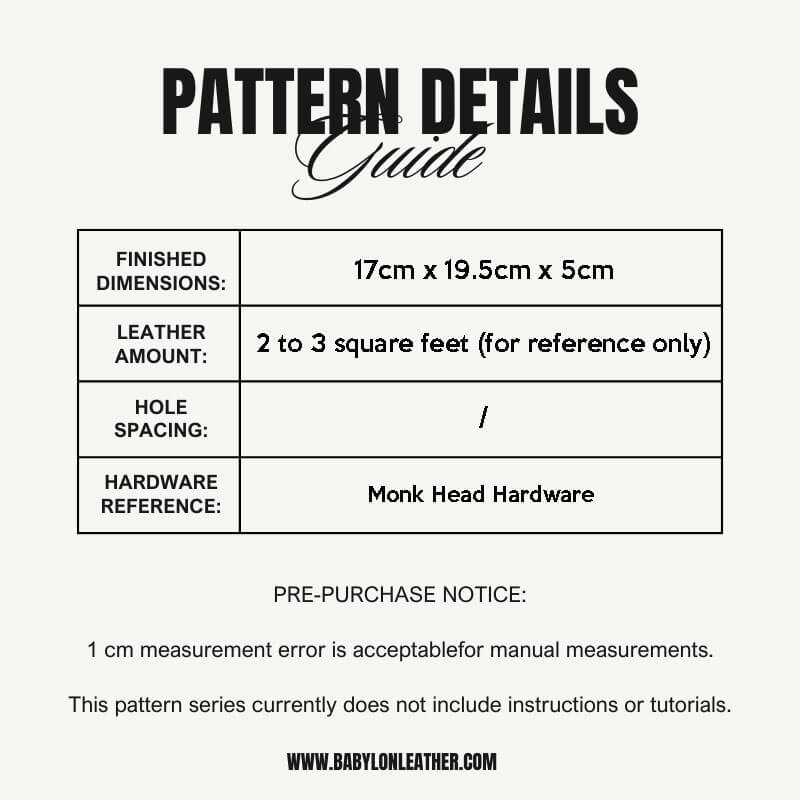 BABYLON™ Square Crossbody Bag Leather Making Pattern AAB - 64 - Babylon LeatherBabylon LeatherAAB - 64 - Kraft Board